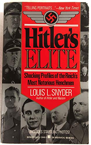 Beispielbild fr Hitlers Elite zum Verkauf von Red's Corner LLC