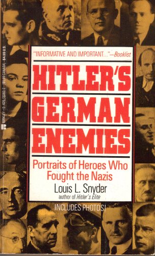 Beispielbild fr Hitler's German Enemies zum Verkauf von Better World Books