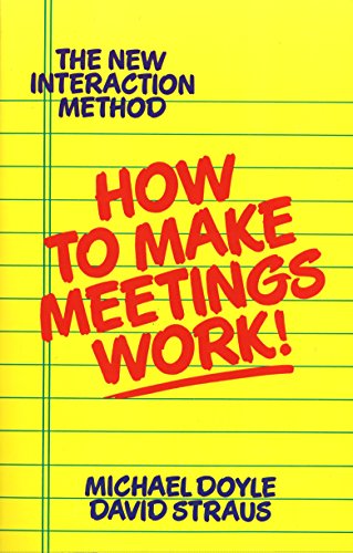 Beispielbild fr How to Make Meetings Work! zum Verkauf von SecondSale