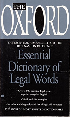 Beispielbild fr The Oxford Essential Dictionary of Legal Words zum Verkauf von Better World Books