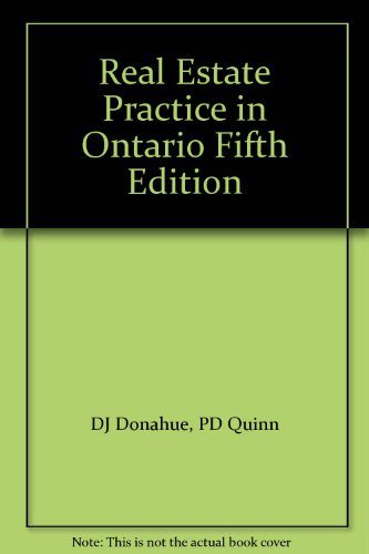 9780433396246: Real Estate Practice in Ontario