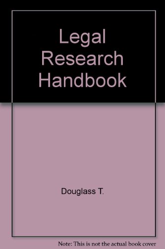 Stock image for Legal Research Handbook for sale by Big River Books