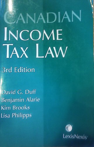 Beispielbild fr Canadian Income Tax Law zum Verkauf von Better World Books