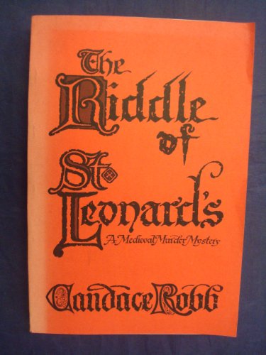 9780434003273: The Riddle Of St Leonard's: An Owen Archer Mystery