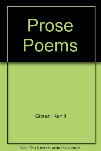 Beispielbild fr Prose Poems. zum Verkauf von Black Cat Hill Books