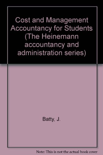 9780434901104: Cost and Management Accountancy for Students