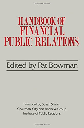 Stock image for Handbook of Financial Public Relations for sale by AwesomeBooks