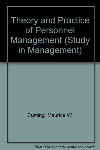 Stock image for Theory and Practice of Personnel Management (Study in Management) for sale by Hay-on-Wye Booksellers