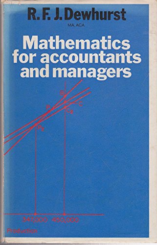 Imagen de archivo de Mathematics for Accountants and Managers a la venta por RIVERLEE BOOKS