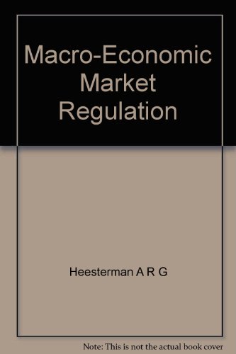 Beispielbild fr Macro Economic Market Regulation zum Verkauf von MB Books