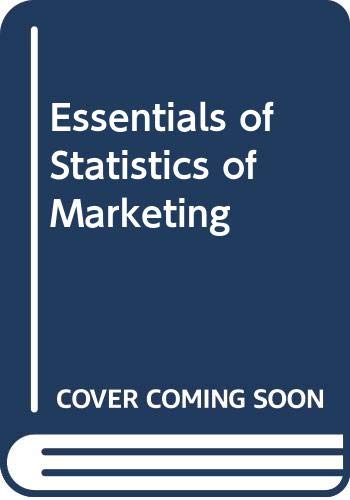 Stock image for Essentials of Statistics of Marketing for sale by MusicMagpie