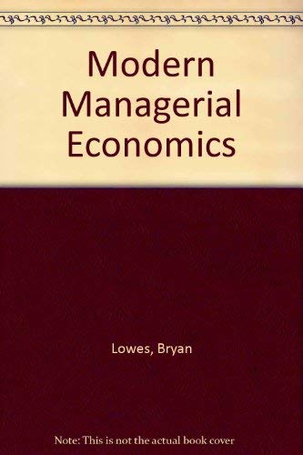 Stock image for Modern Managerial Economics for sale by Anybook.com