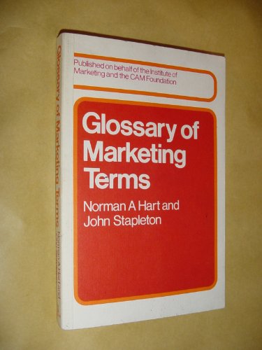 Beispielbild fr Glossary of Marketing Terms (Marketing S.) zum Verkauf von Reuseabook