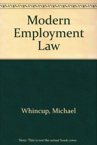 Stock image for Modern Employment Law for sale by Goldstone Books