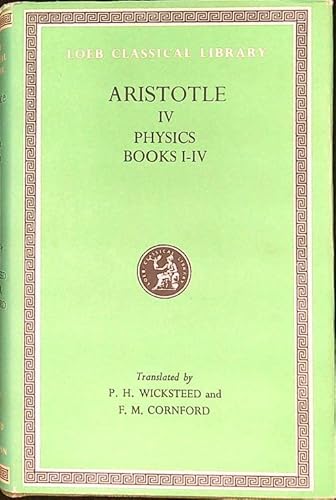 Stock image for Aristotle IV. The Physics I. ( Books I-IV ) for sale by Librera Antonio Azorn