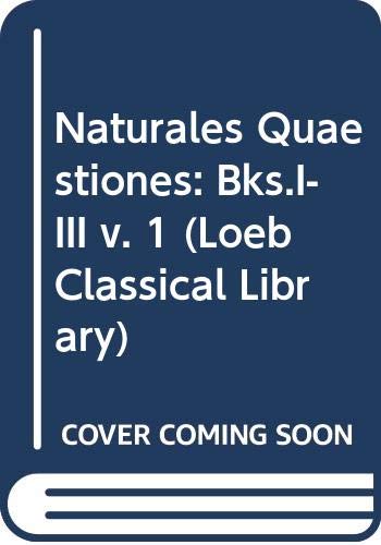 Stock image for Naturales Quaestiones I for sale by Literary Cat Books