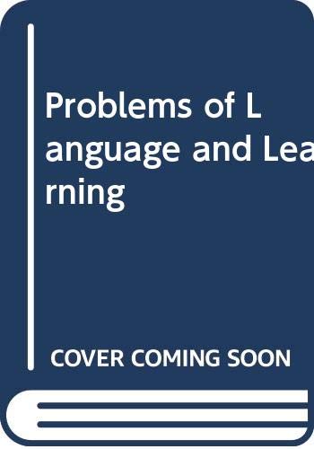 Stock image for Problems of Language and Learning for sale by Better World Books