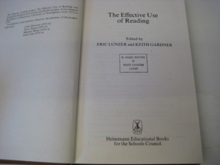 Imagen de archivo de The Effective Use of Reading a la venta por Goldstone Books