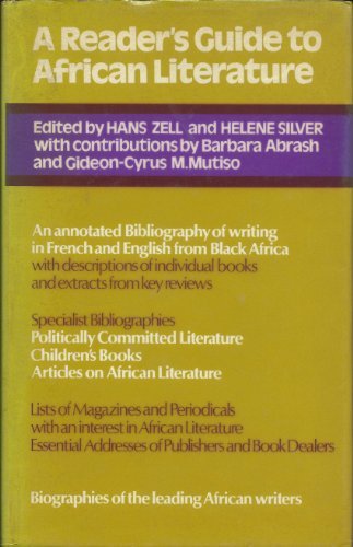 Imagen de archivo de Reader's Guide to African Literature (Studies in African Literature) a la venta por The Calder Bookshop & Theatre