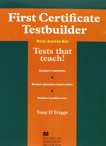 9780435244927: First certificate testbuilder. With key. Per le Scuole superiori
