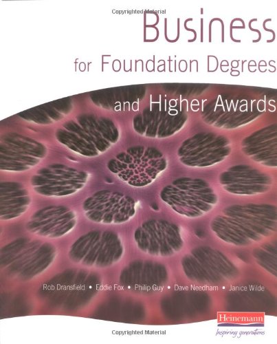 Beispielbild fr Business for Foundation Degrees and Higher Awards zum Verkauf von WorldofBooks