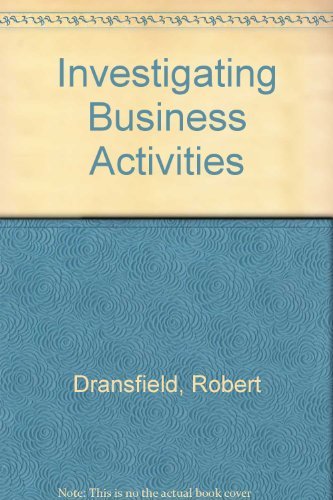 Imagen de archivo de Investigating Business Activities a la venta por Cambridge Rare Books