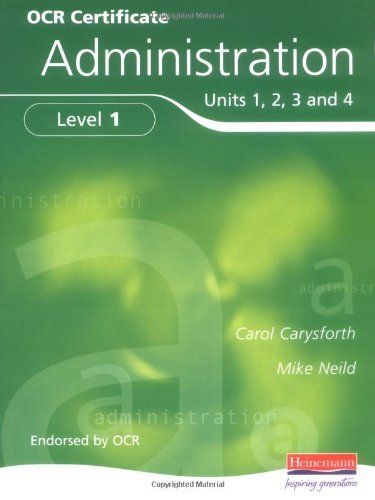 Stock image for OCR Certificate In Administration Level 1 Student Book for sale by WorldofBooks