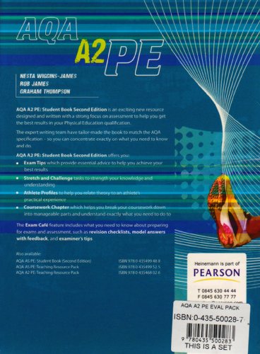 AQA A2 PE Evaluation Pack (9780435500283) by James, Rob