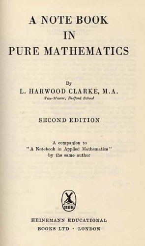 Beispielbild fr Notebook in Pure Mathematics zum Verkauf von WorldofBooks