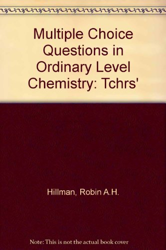 Beispielbild fr Multiple Choice Questions in Ordinary Level Chemistry: Tchrs' zum Verkauf von medimops