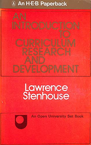 Imagen de archivo de An introduction to curriculum research and development a la venta por MusicMagpie