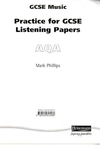 Practice for GCSE: Music Listening Papers/AQA (9780435813086) by Mark Phillips