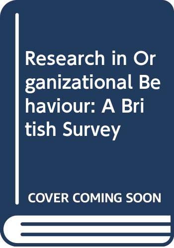 Stock image for Research in Organizational Behaviour: A British Survey for sale by Anybook.com