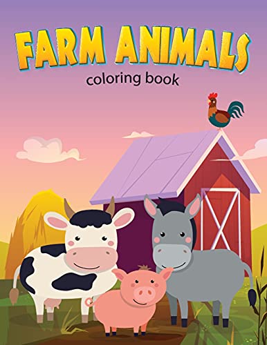 Imagen de archivo de Farm Animals Coloring Book for kids: A Cute Farm Animal Coloring Book for Kids (Coloring Books for Kids), 50 pictures for kids a la venta por Buchpark