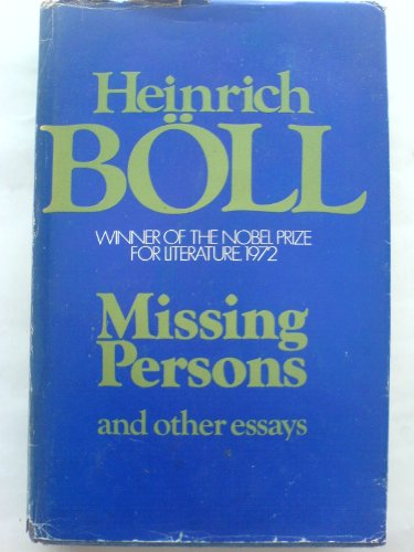 Stock image for Missing Persons and Other Essays for sale by SAVERY BOOKS