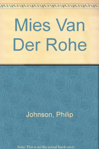 9780436225116: Mies Van Der Rohe