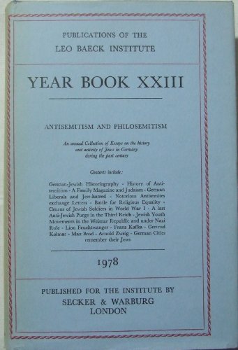 Beispielbild fr Year Book XXIII zum Verkauf von G. & J. CHESTERS