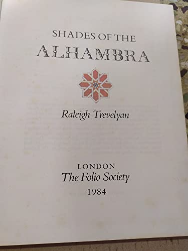 Beispielbild fr Shades of the Alhambra zum Verkauf von ThriftBooks-Dallas