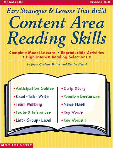 Beispielbild fr Easy Strategies and Lessons That Build Content Area Reading Skills zum Verkauf von Wonder Book