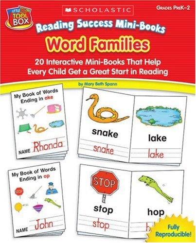 Beispielbild fr Word Families : 20 Interactive Mini-Books That Help Every Child Get a Great Start in Reading zum Verkauf von Better World Books