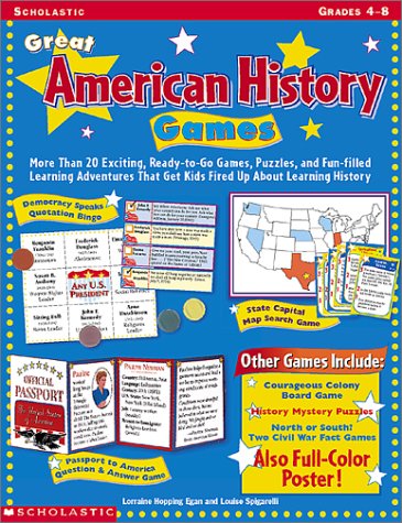 9780439111041: Great American History Games