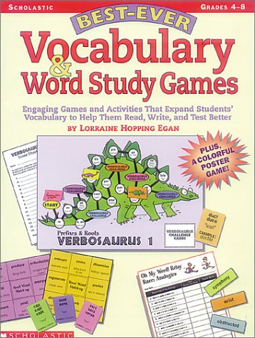 Imagen de archivo de Best-Ever Vocabulary & Word Study Games: Engaging Games and Activities That Expand Students  Vocabulary to Help Them Read, Write, and Test Better a la venta por Your Online Bookstore