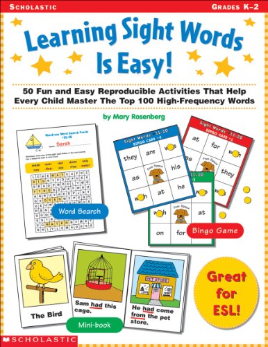 Stock image for Learning Sight Words is Easy!: 50 Fun and Easy Reproducible Activities That Help Every Child Master The Top 100 High-Frequency Words for sale by SecondSale