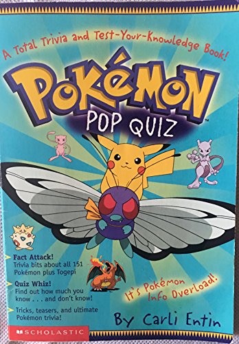 Stock image for Pokemon: Pokemon Pop Quiz!: A Total Trivia and Test Your Knowledge Book: A Total Trivia And Test Your Knowledge Book! for sale by SecondSale
