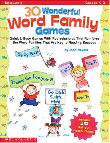 9780439201537: 30 Wonderful Word Family Games: With Pull-Out Poster Game