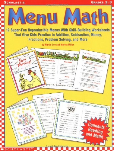 Menu Math, Grades 2-3 (9780439227254) by Lee, Martin; Miller, Marcia