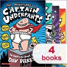 Stock image for Captain Underpants Set (4 Books) (The Adventures of Captain Underpants; The Attack of the Talking To [Paperback] Dav Pilkey for sale by Lakeside Books