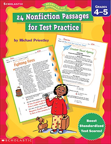 9780439256094: 24 Nonfiction Passages for Test Practice: Grade 4-5