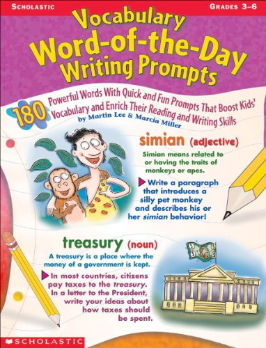 9780439276030: Vocabulary Word-of-the-Day Writing Prompts, Grades 3-6