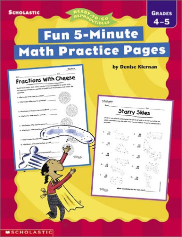9780439294683: Fun, 5-Minute Math Practice Pages: Grades 4-5